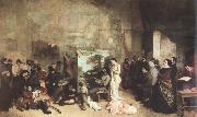 Gustave Courbet, the studio of the painter,a real allegory